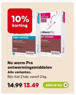 Pets Place No worm Pro ontwormingsmiddelen aanbieding