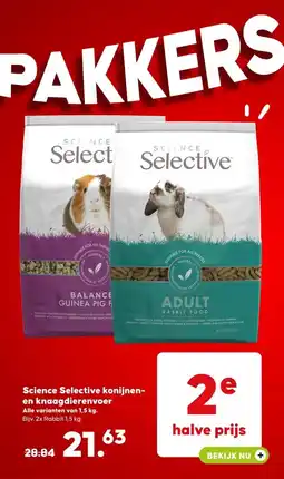 Pets Place Science Selective konijnen- en knaagdierenvoer aanbieding