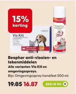 Pets Place Beaphar anti-vlooien- en tekenmiddelen aanbieding