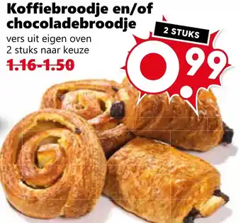CoopCompact Koffiebroodje en/of chocoladebroodje aanbieding