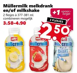 CoopCompact Müllermilk melkdrank en/of milkshake aanbieding