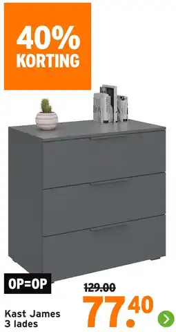 GAMMA Kast James 3 lades aanbieding