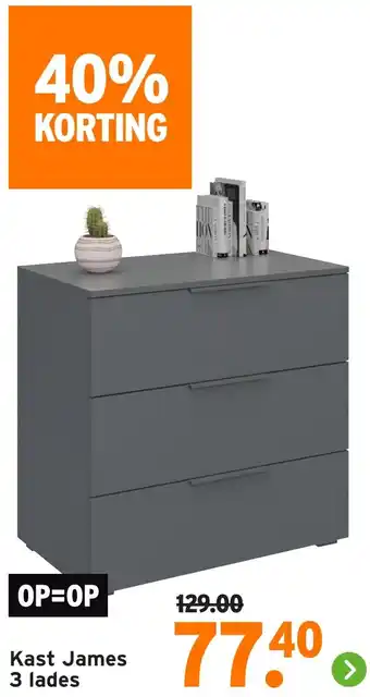 GAMMA Kast James 3 lades aanbieding