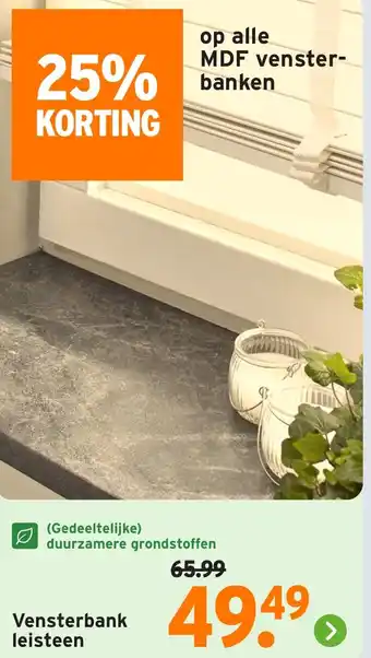 GAMMA MDF venster- banken aanbieding