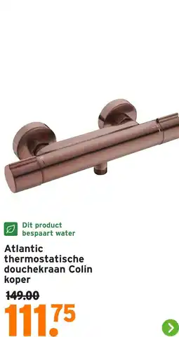 GAMMA Atlantic thermostatische douchekraan Colin koper aanbieding