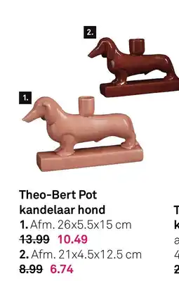 Karwei Theo-Bert Pot kandelaar hond aanbieding