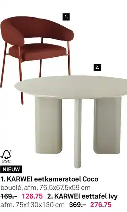 Karwei 1. KARWEI eetkamerstoel Coco aanbieding