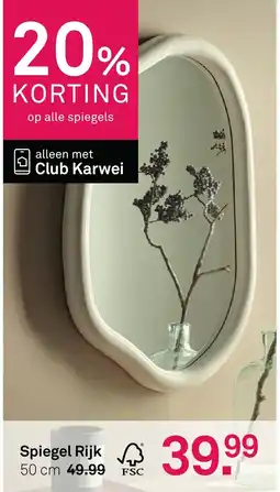 Karwei Spiegel Rijk aanbieding