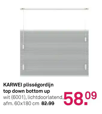 Karwei KARWEI plisségordijn top down bottom up aanbieding