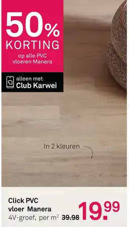 Karwei Click PVC vloer Manera aanbieding