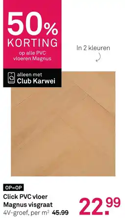 Karwei Click PVC vloer Magnus visgraat aanbieding