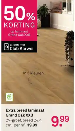 Karwei Extra breed laminaat Grand Oak XXB aanbieding