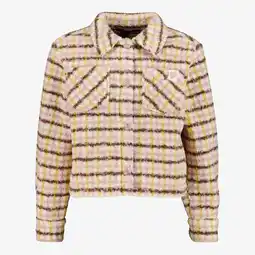 Scapino TwoDay meisjes teddy shacket met strepen beige roze aanbieding
