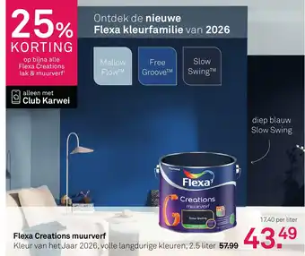 Karwei Flexa Creations muurverf aanbieding