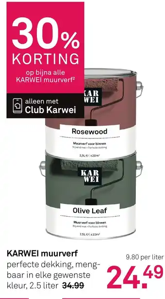 Karwei Karwei muurverf aanbieding