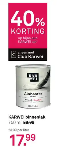 Karwei Karwei binnenlak aanbieding