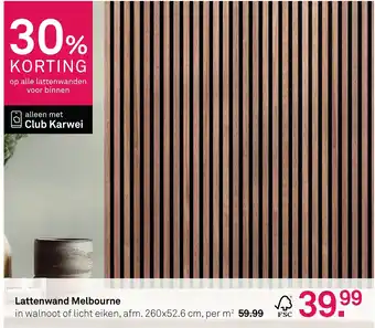 Karwei Lattenwand Melbourne aanbieding