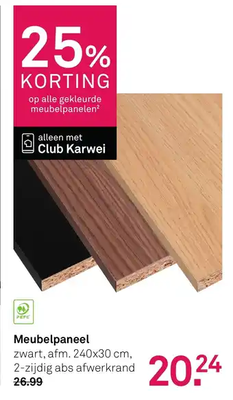 Karwei Meubelpaneel aanbieding