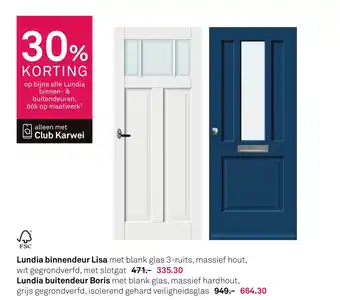Karwei Lundia binnendeur Lisa aanbieding