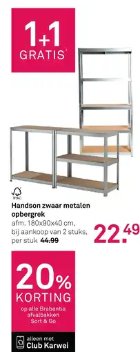 Karwei Handson zwaar metalen opbergrek aanbieding