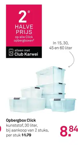 Karwei Opbergbox Click aanbieding