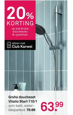 Karwei Grohe doucheset Vitalio Start 110/1 aanbieding