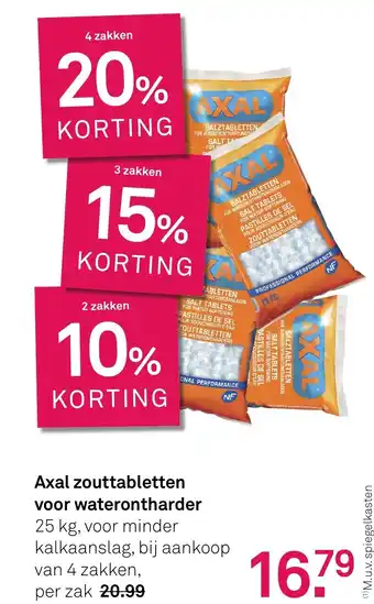 Karwei Axal zouttabletten voor waterontharder aanbieding