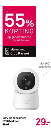 Karwei Eufy binnencamera C220 bedraad aanbieding