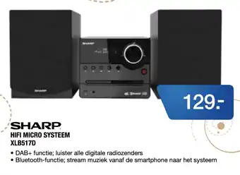 Electroworld SHARP HIFI MICRO SYSTEEM XLB517D aanbieding