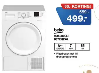 Electroworld beko WASDROGER DS7431PXO aanbieding