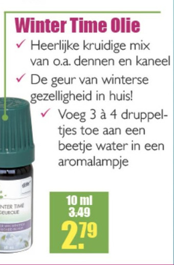 Gezond & Wel Winter Time Olie aanbieding