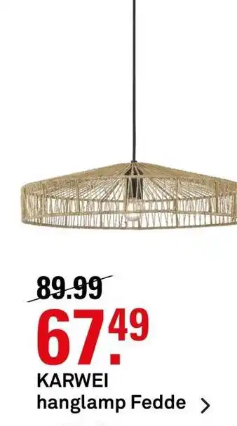 Karwei KARWEI hanglamp Fedde aanbieding