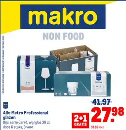 Makro Alle Metro Professiona glazen aanbieding