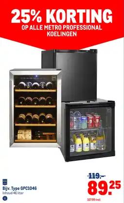 Makro Op alle metro professional koelingen aanbieding