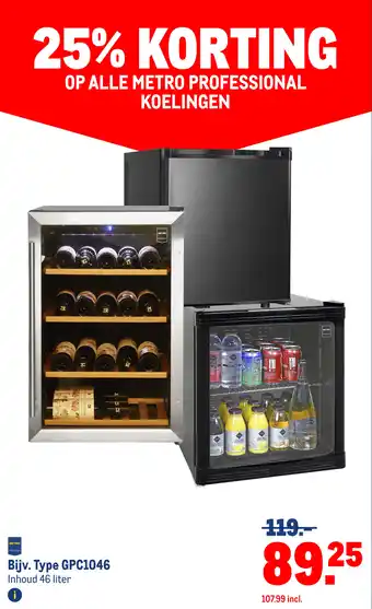 Makro Op alle metro professional koelingen aanbieding