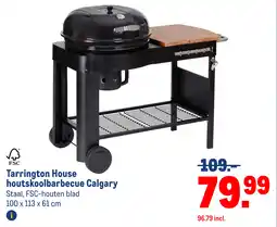 Makro Tarrington House houtskoolbarbecue Calgary Staal, FSC houten blad aanbieding