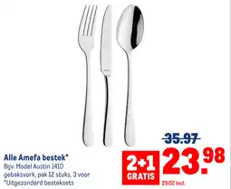 Makro Alle Amefa bestek* aanbieding
