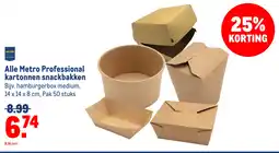 Makro Alle Metro Professional kartonnen snackbakken aanbieding