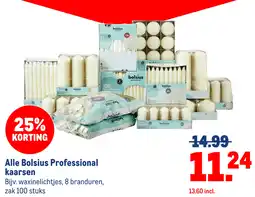 Makro Alle Bolsius Professional kaarsen aanbieding