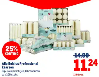 Makro Alle Bolsius Professional kaarsen aanbieding