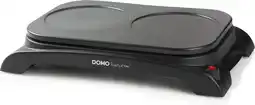 Bol.com Domo DO8715P - Dubbele Crêpemaker - Ø 18cm - Zwart aanbieding