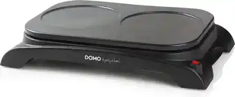 Bol.com Domo DO8715P - Dubbele Crêpemaker - Ø 18cm - Zwart aanbieding