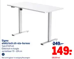 Makro Sigma elektrisch zit sta bureau aanbieding