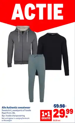 Makro Alle Authentic sweatwear aanbieding
