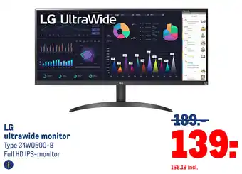 Makro LG ultrawide monitor aanbieding