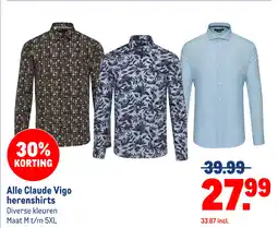 Makro Alle Claude Vigo herenshirts aanbieding