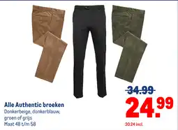 Makro Alle Authentic broeken aanbieding
