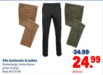 Makro Alle Authentic broeken aanbieding