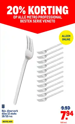 Makro Op alle metro professional bestek serie veneto aanbieding