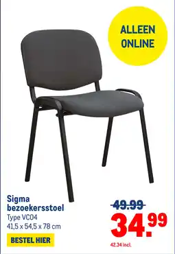Makro Sigma bezoekersstoel Type VC04 aanbieding